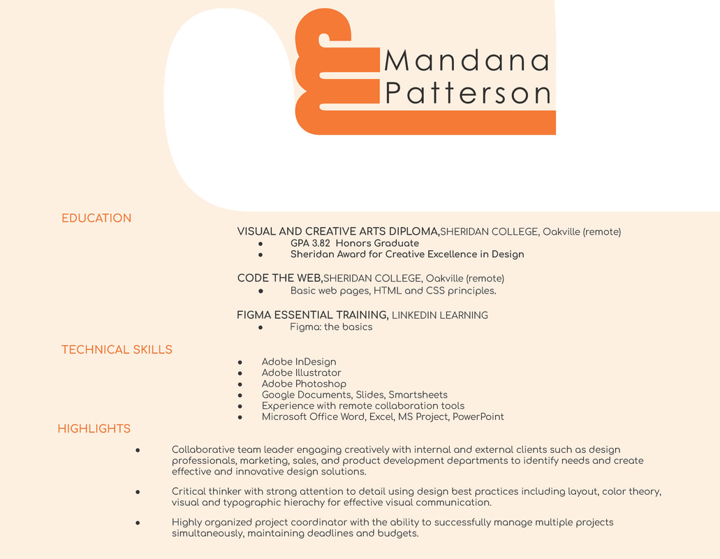 Resume for Mandana Patterson